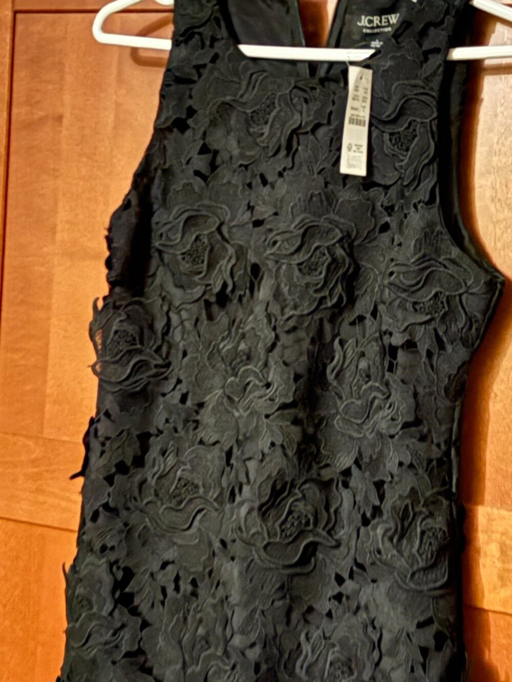 J Crew Poppy Leavers Red Venetian Lace Sheath Dress Size 14 $229 - Picture 2 of 5